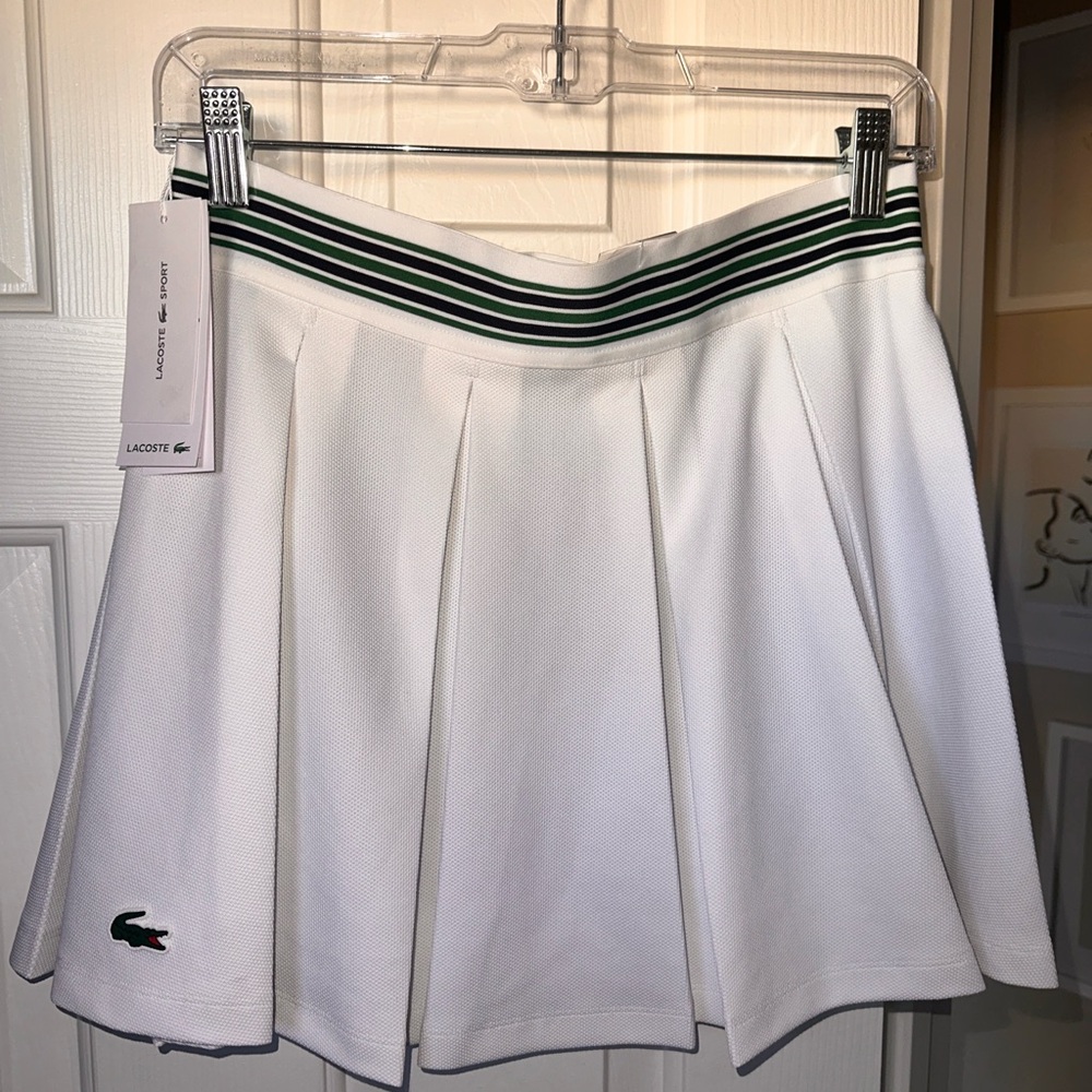 Lacoste Women's Peated Tennis Skirt in White